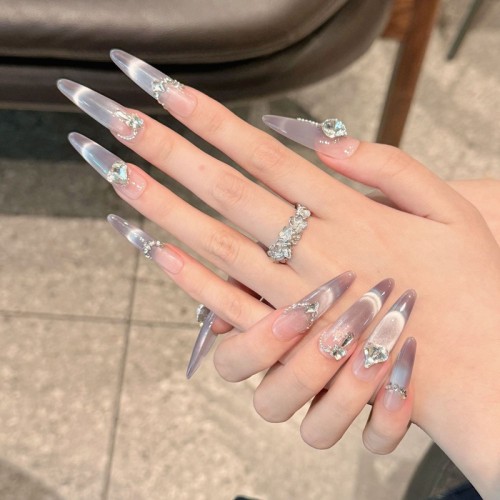 Fashion Long Handmade Press-On Nails For Women BVNL-22