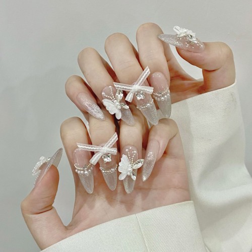 Fashion Long Handmade Press-On Nails For Women BVNL-221