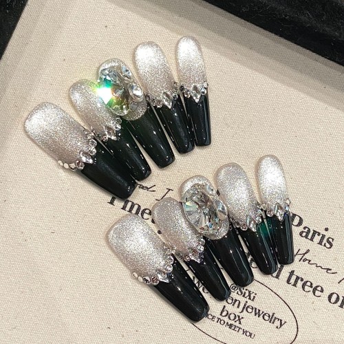 Fashion Long Handmade Press-On Nails For Women BVNL-223