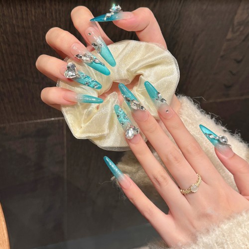 Fashion Long Handmade Press-On Nails For Women BVNL-226