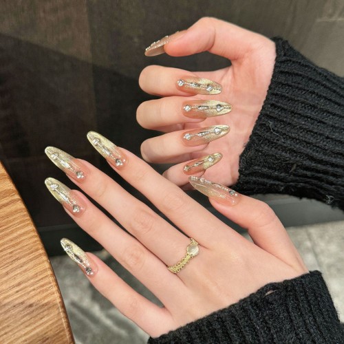 Fashion Long Handmade Press-On Nails For Women BVNL-232