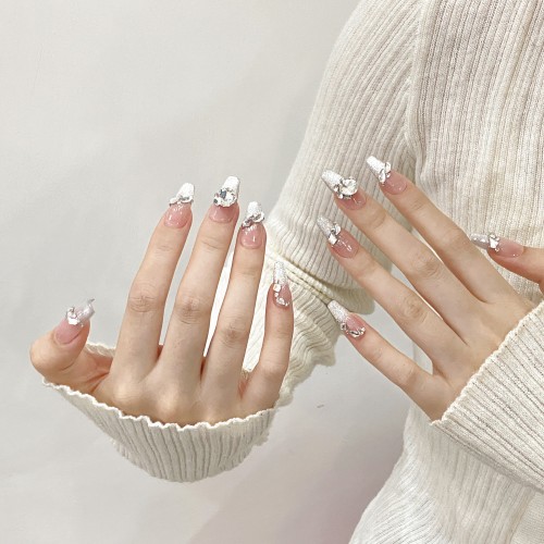 Fashion Long Handmade Press-On Nails For Women BVNL-233