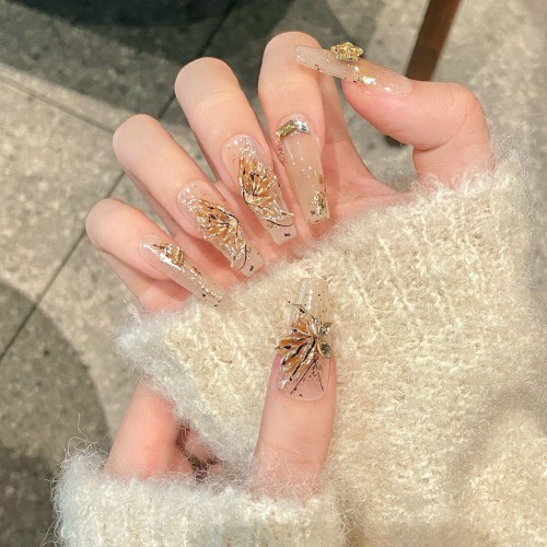 Fashion Long Handmade Press-On Nails For Women BVNL-235