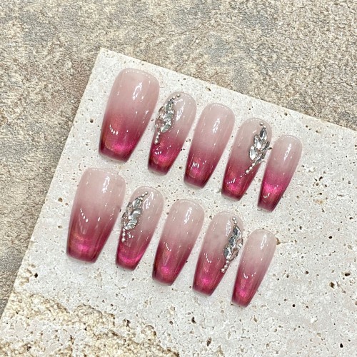 Fashion Long Handmade Press-On Nails For Women BVNL-236