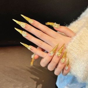 Fashion Long Handmade Press-On Nails For Women BVNL-24 