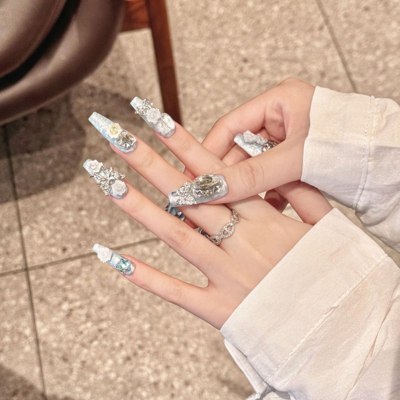 Fashion Long Handmade Press-On Nails For Women BVNL-240 