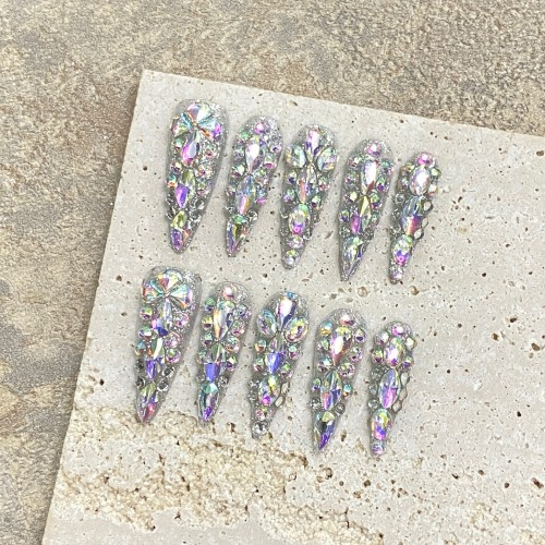 Fashion Long Handmade Press-On Nails For Women BVNL-243