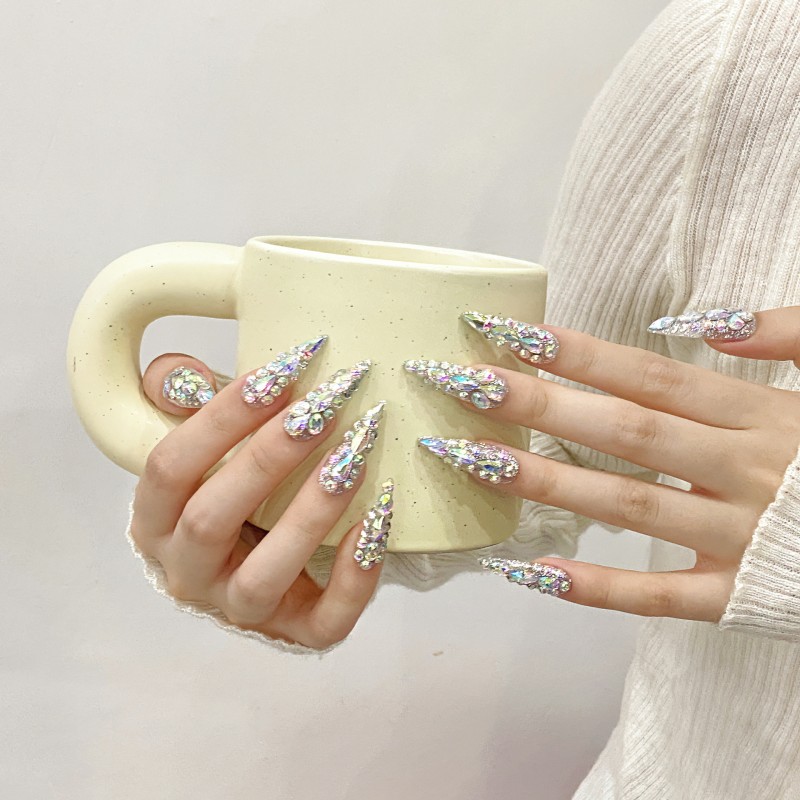 Fashion Long Handmade Press-On Nails For Women BVNL-243 