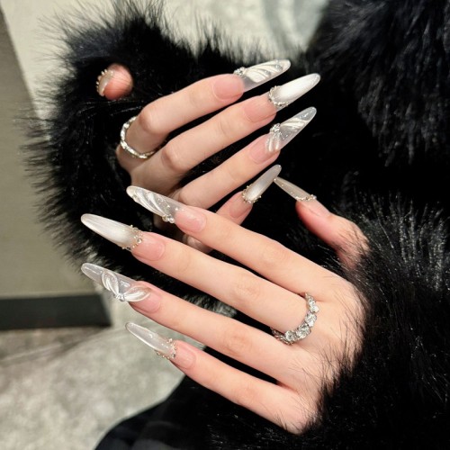 Fashion Long Handmade Press-On Nails For Women BVNL-25