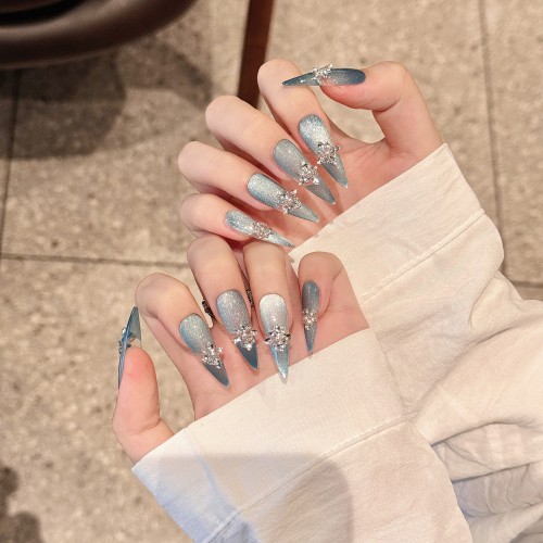 Fashion Long Handmade Press-On Nails For Women BVNL-250