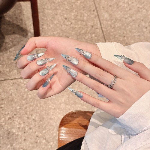 Fashion Long Handmade Press-On Nails For Women BVNL-250