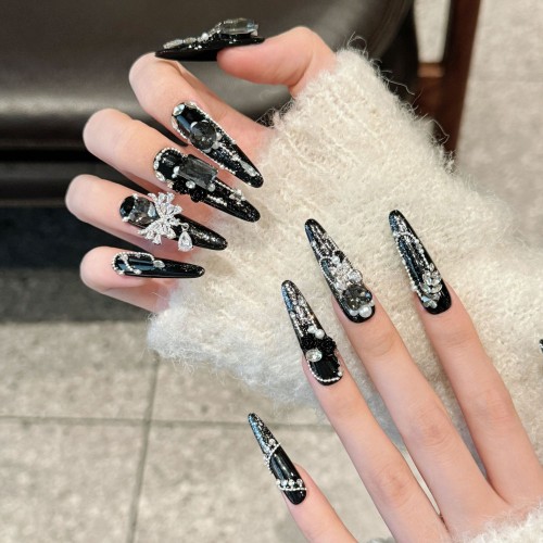 Fashion Long Handmade Press-On Nails For Women BVNL-253