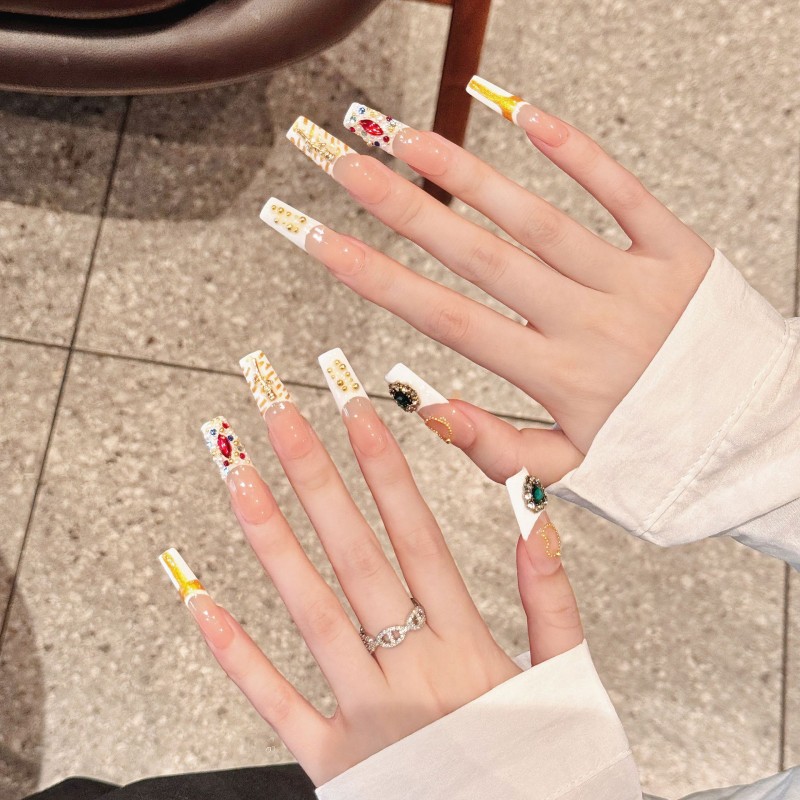 Fashion Long Handmade Press-On Nails For Women BVNL-254 