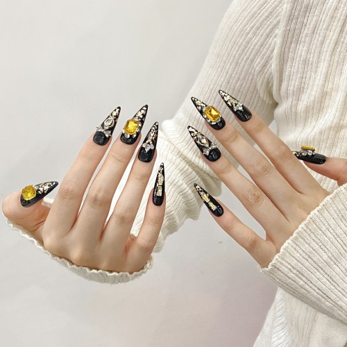 Fashion Long Handmade Press-On Nails For Women BVNL-258