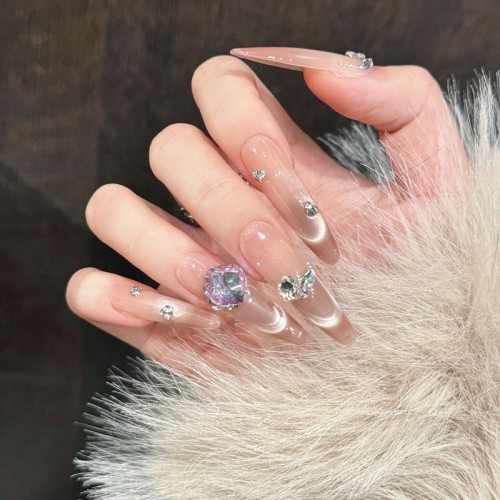 Fashion Long Handmade Press-On Nails For Women BVNL-26