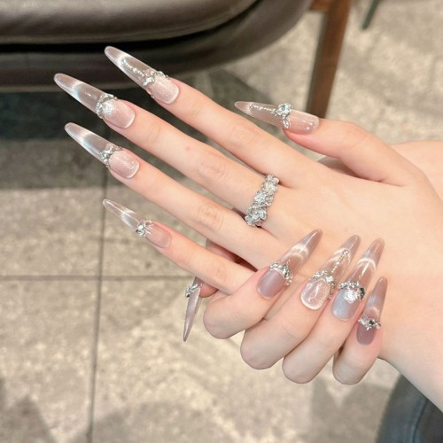 Fashion Long Handmade Press-On Nails For Women BVNL-27