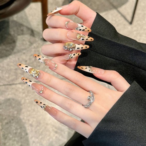 Fashion Long Handmade Press-On Nails For Women BVNL-271