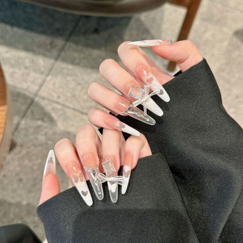 Fashion Long Handmade Press-On Nails For Women BVNL-275