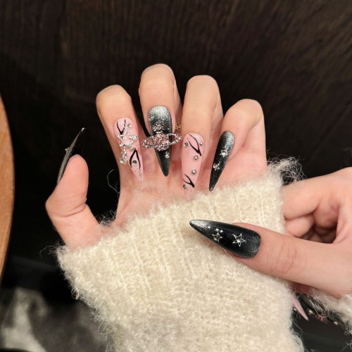 Fashion Long Handmade Press-On Nails For Women BVNL-278