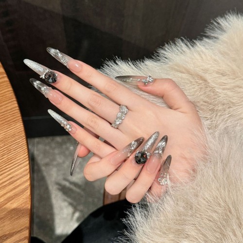 Fashion Long Handmade Press-On Nails For Women BVNL-29