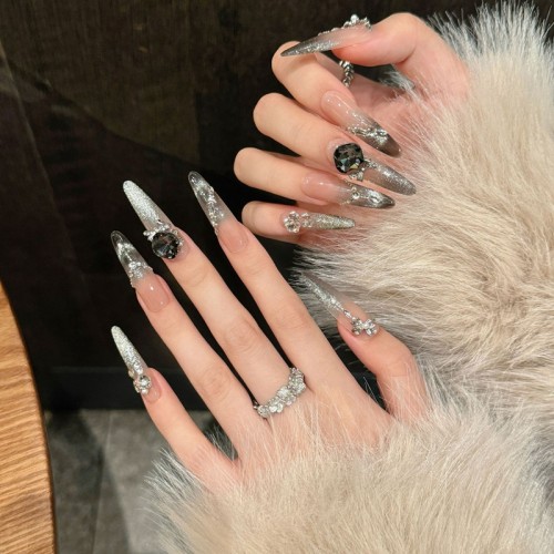 Fashion Long Handmade Press-On Nails For Women BVNL-29