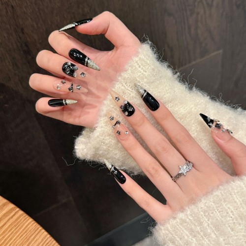 Fashion Long Handmade Press-On Nails For Women BVNL-291