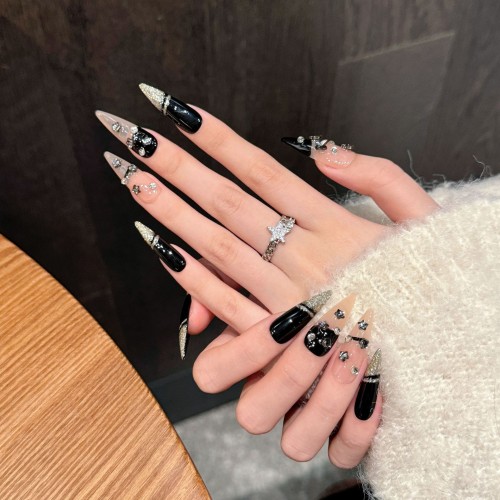 Fashion Long Handmade Press-On Nails For Women BVNL-291