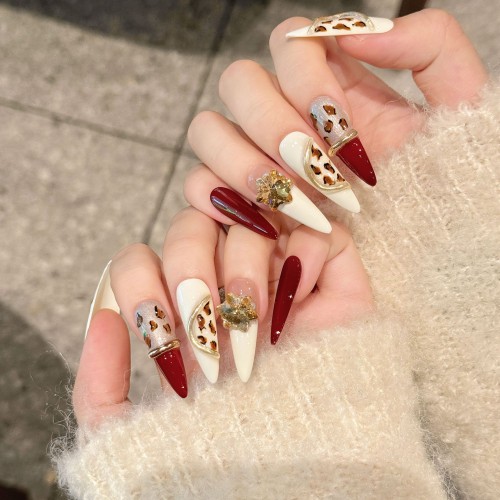 Fashion Long Handmade Press-On Nails For Women BVNL-301