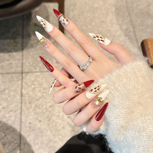 Fashion Long Handmade Press-On Nails For Women BVNL-301