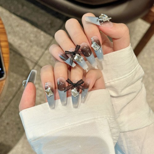 Fashion Long Handmade Press-On Nails For Women BVNL-302