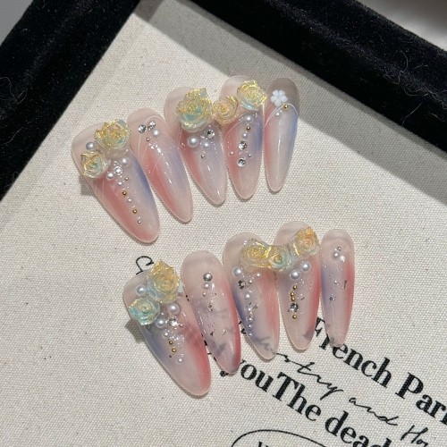 Fashion Long Handmade Press-On Nails For Women BVNL-303