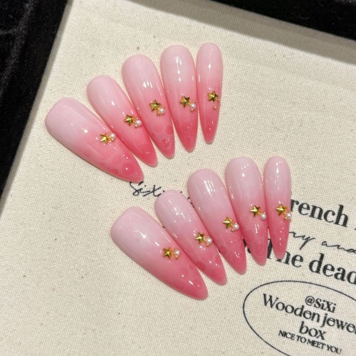 Fashion Long Handmade Press-On Nails For Women BVNL-305