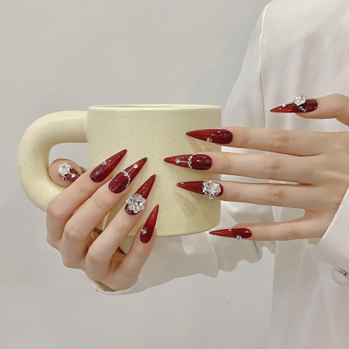 Fashion Long Handmade Press-On Nails For Women BVNL-306