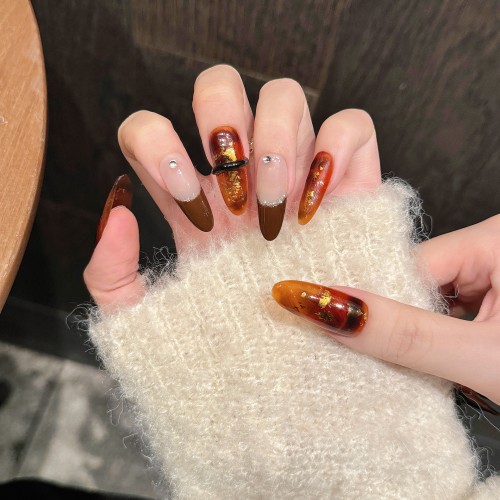 Fashion Long Handmade Press-On Nails For Women BVNL-308