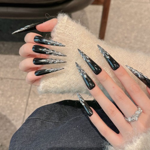 Fashion Long Handmade Press-On Nails For Women BVNL-309