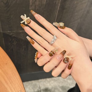 Fashion Long Handmade Press-On Nails For Women BVNL-31 