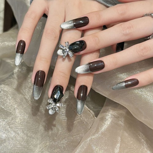 Fashion Long Handmade Press-On Nails For Women BVNL-310