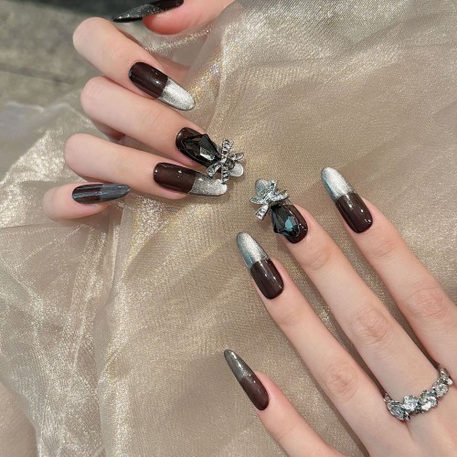 Fashion Long Handmade Press-On Nails For Women BVNL-310