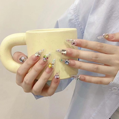 Fashion Long Handmade Press-On Nails For Women BVNL-313