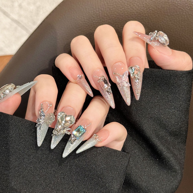 Fashion Long Handmade Press-On Nails For Women BVNL-32 