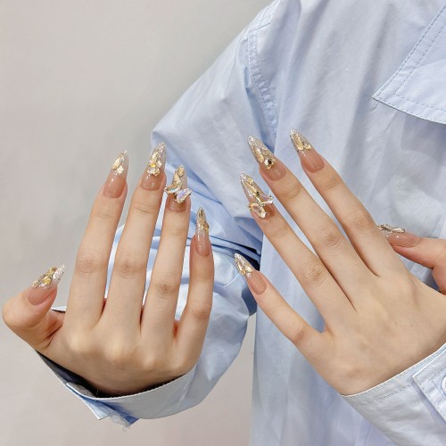 Fashion Long Handmade Press-On Nails For Women BVNL-323