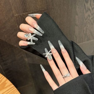 Fashion Long Handmade Press-On Nails For Women BVNL-33 