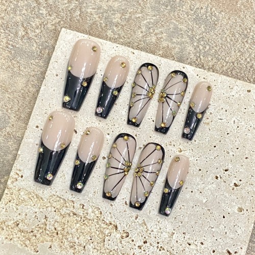 Fashion Long Handmade Press-On Nails For Women BVNL-335