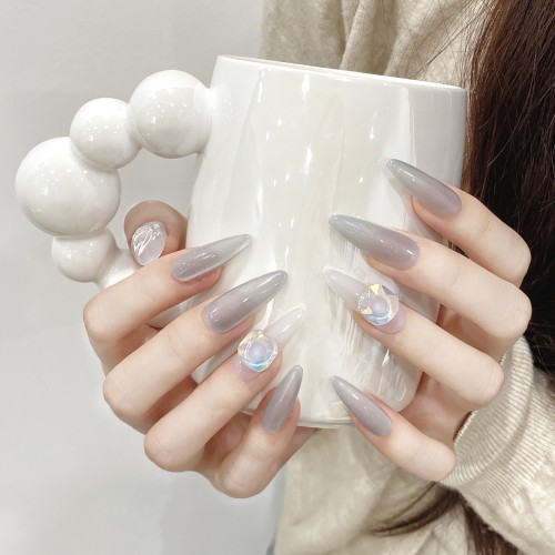 Fashion Long Handmade Press-On Nails For Women BVNL-337