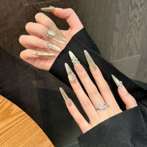 Fashion Long Handmade Press-On Nails For Women BVNL-34