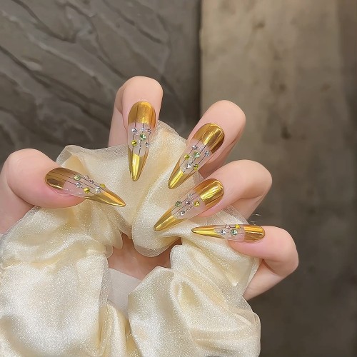 Fashion Long Handmade Press-On Nails For Women BVNL-340