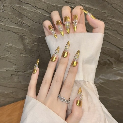 Fashion Long Handmade Press-On Nails For Women BVNL-340