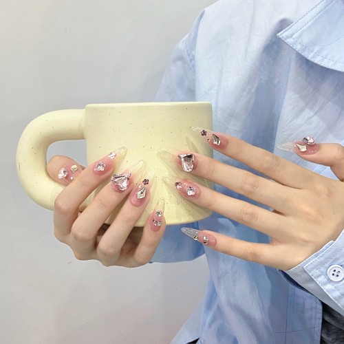 Fashion Long Handmade Press-On Nails For Women BVNL-341