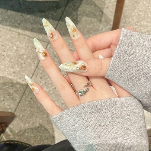 Fashion Long Handmade Press-On Nails For Women BVNL-342