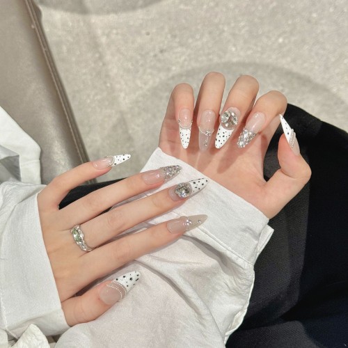 Fashion Long Handmade Press-On Nails For Women BVNL-343